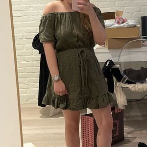 NWT Drew Gauze Off the Shoulder Mini Dress
